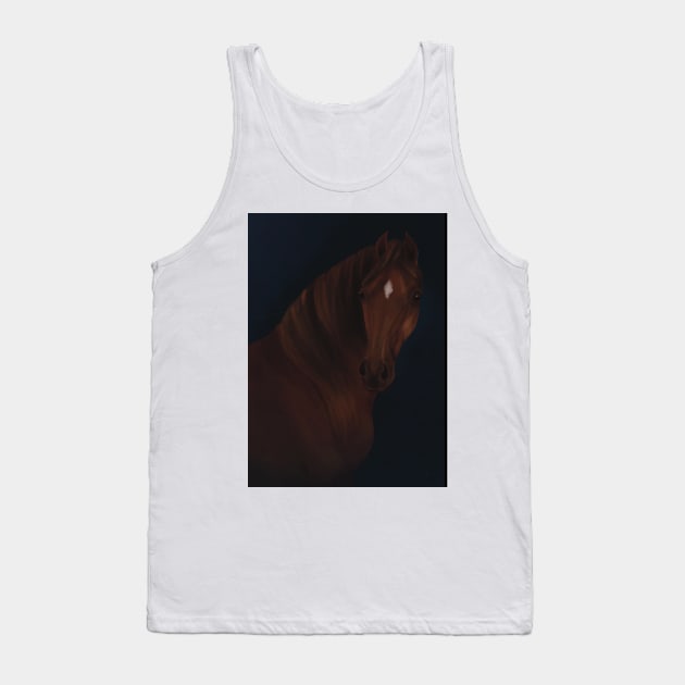 Chestnut Arabian Painting Studio Portrait Tank Top by themarementality